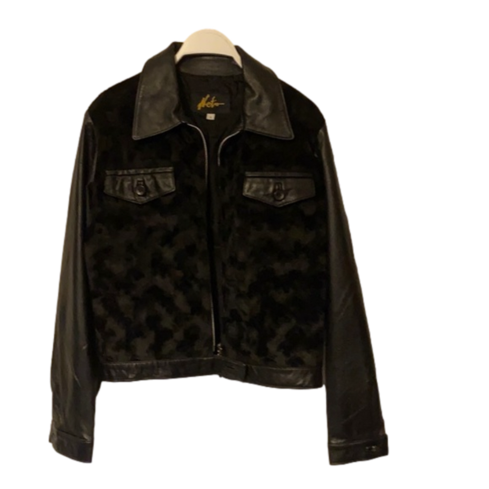 Neto black leather jacket